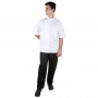 PROCHEF Modern Tunic Chef Jacket Short Sleeve White Pro