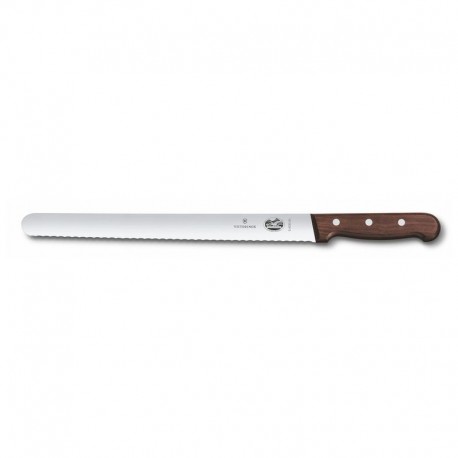 Victorinox Rosewood Round Wavy Slicing Knife 36cm