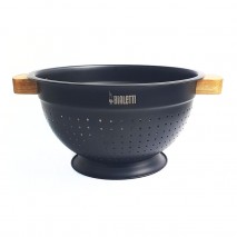 Bialetti St. Clare - 24cm Black Stainless Steel Colander with