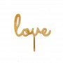 LOVE Cake Topper (Gold glitter) Bake Group,Cooks Plus