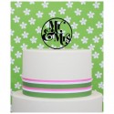 MR & MRS Acrylic Cake Topper - by Sugar Crafty (Black)