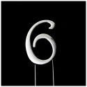 C&C Cake Topper Silver - Number 6 - 7cm