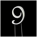 C&C Cake Topper Silver - Number 9 - 7cm