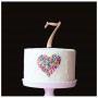 ROSE GOLD Cake Topper (7cm) - NUMBER 7 Bake Group,Cooks Plus