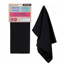 White Magic Eco Cloth Tea Towel Midnight Black White