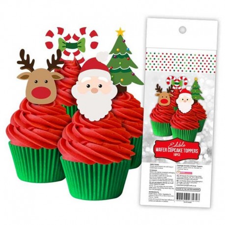 Cake Craft Christmas Wafer Toppers