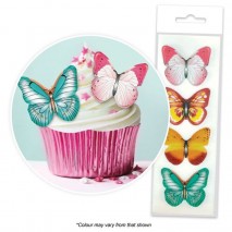 Cake Craft Edible Wafer Topper Butterflies 16pc