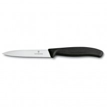 Swiss Classic Paring Knife 10cm Wavy Edge 6.7733 Black