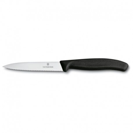 Swiss Classic Paring Knife 10cm Wavy Edge 6.7733 Black