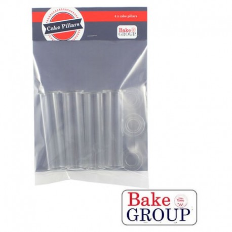 Bake Group Acrylic Cake Pillars 10cm set of 4