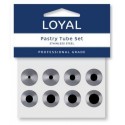 Loyal Piping Tip/Tube Plain 8pc Stainless Steel