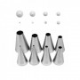 Loyal Piping Tip/Tube Plain 8pc Stainless Steel Loyal,Cooks Plus