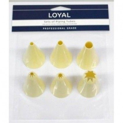 Loyal Piping Tip/Tube 6pc Plastic Assorted Loyal,Cooks Plus