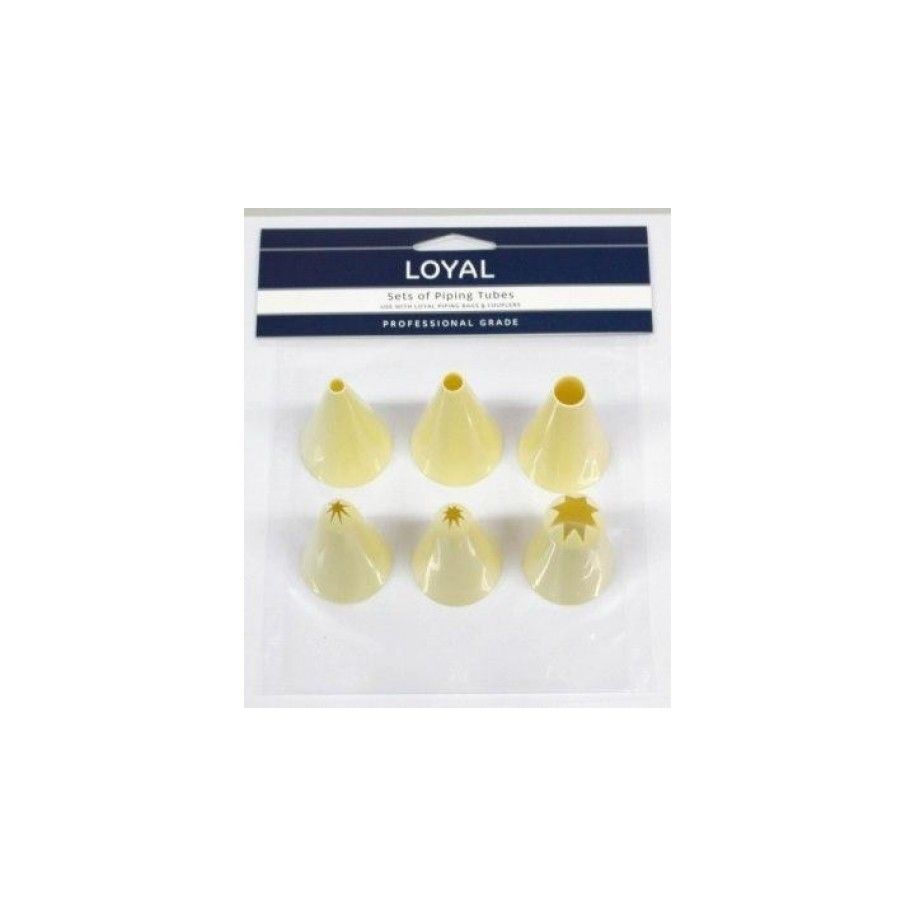 Loyal Piping Tip/Tube 6pc Plastic Assorted Loyal,Cooks Plus