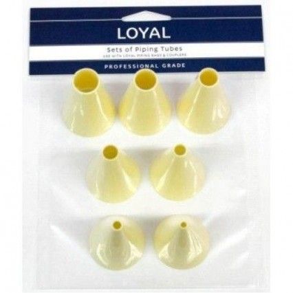 Loyal Piping Tip/Tube 7pc Plastic Plain Loyal,Cooks Plus