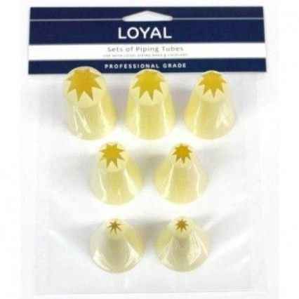 Loyal Piping Tip/Tube 7pc Plastic Star Loyal,Cooks Plus