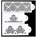 Cake Craft Damask Stencil Set 3 pc