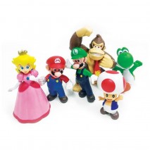 Super Mario Bros Cake Topper 6pc set Cake Craft,Cooks Plus