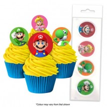 Cake Craft Super Mario Bros Edible Toppers 16pc Cake