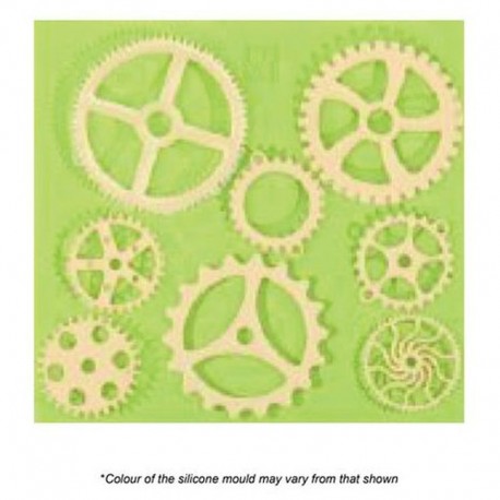 Cake Craft Assorted Cogs/Gears Silicone Mould