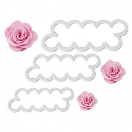 Cake Craft Easy Rose Cutters 3pc