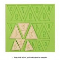 Cake Craft Bunting Numbers Silicone Mould