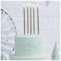 C&C Candle Tall Silver 12pk