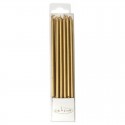 C&C Candle Tall Gold 12pk