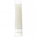 C&C Candle Tall Pearl White 12pk