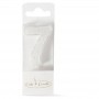 Mini Glitter Candle WHITE - Number 7