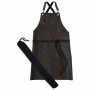 Riley Leather Apron Two Pocket Brown