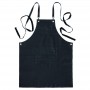 Riley Leather Apron One Pocket Black