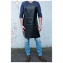 Riley Leather Apron One Pocket Black