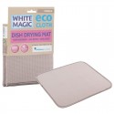 White Magic Eco Cloth Dish Drying Mat Pebble