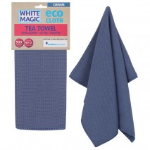 White Magic Tea Towel Single Pack Denim