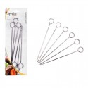 Appetito Chrome Skewers 8" - 20cm Set 6