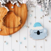 Christmas Koala/Bear with Banner Stainless Steel Cookie Cutter