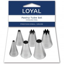 Loyal Pastry Tube 6 Set Assorted Round and Star