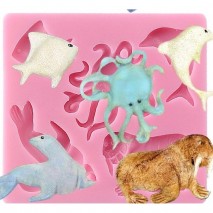 Cake Craft Sea Animals Silicone Mould - Small