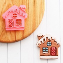 Gingerbread House Emboss 3D Printed Cookie Stamp