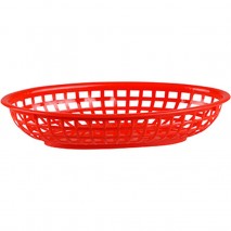 Trenton Bread Basket Oval - Red - 240x150x50mm