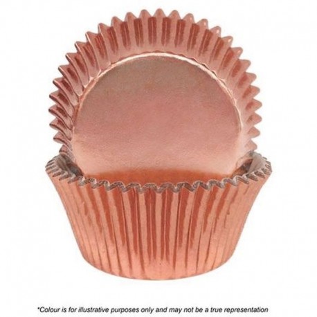 Cake Craft Foil Baking Cups - 390 - Rose Gold - 72 piece pack