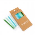 C&C Blue to Green Spiral Candles - 8cm - 24 pack