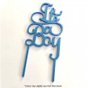 Cake Craft It's a Boy Blue Glitter Acrylic Cake topper