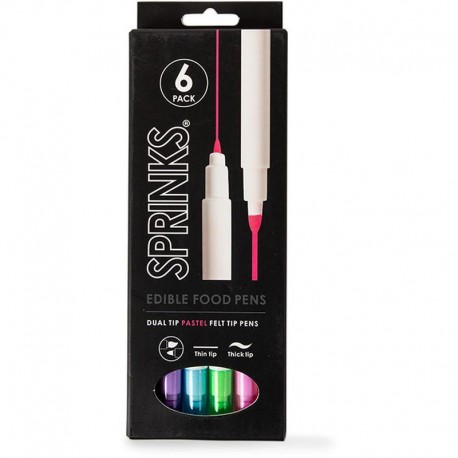 SPRINKS Edible Food Pen Set - PASTEL PACK (Pack of 6)