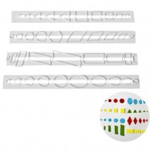 Cake Craft Impression Cutters Set - Assorted Shapes - 4 pieces