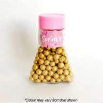 Sprink'd Sugar Balls 8mm Gold 100g Cake Craft,Cooks Plus