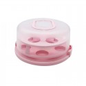 SHARP Living Cake Box/Double Muffin Carrier - Round - Pink