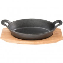 PLX CI Oval Gratin 17x12.5cm w/tray