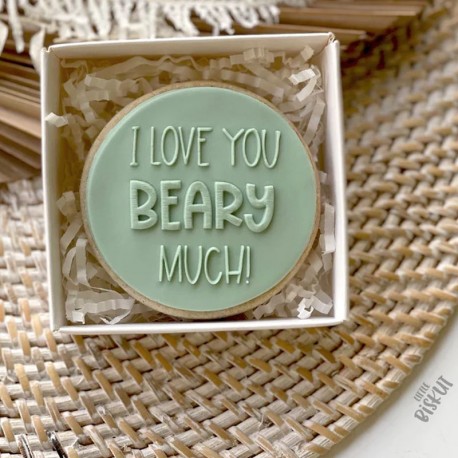 CCC I Love you Beary Much Debosser Custom Cookie Cutters,Cooks